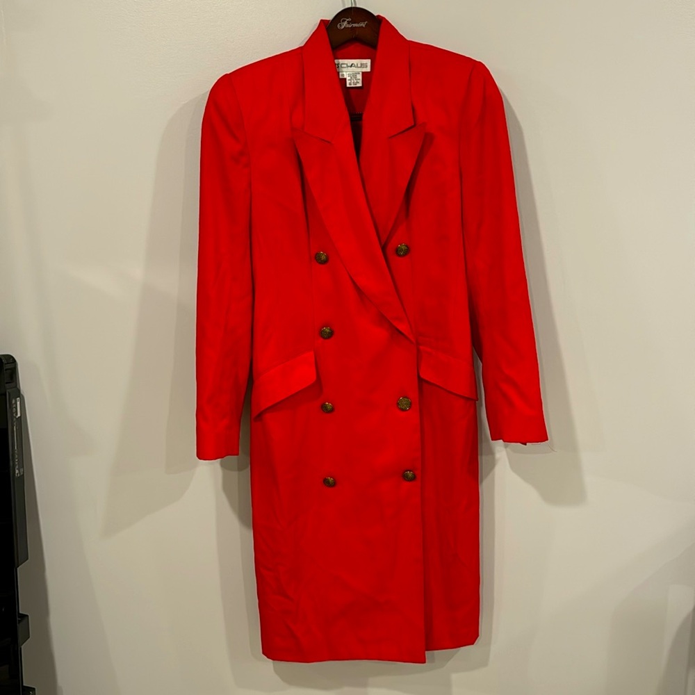 Vintage 1980’s Red Blazer Dress